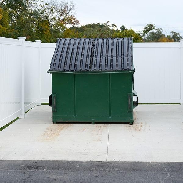 commercial dumpsters are emptied based upon an agreed-upon schedule with the customer